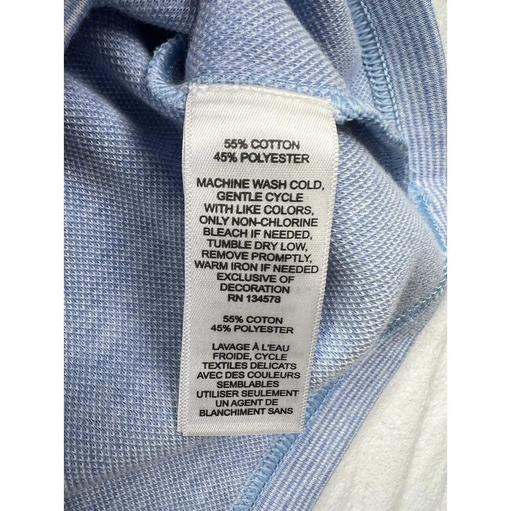 Vineyard Vines Salt Water 1/4 Zip Pullover Mens XXL‎ light  Blue Stripe Sweater